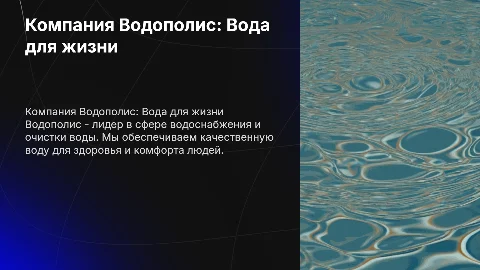Компания Водополис