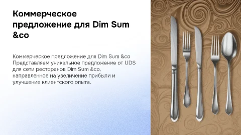 Коммерческое предложение UDS для Dim Sum &co