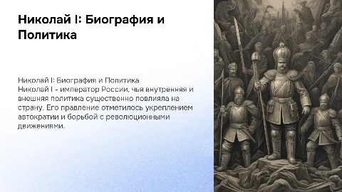 Николай I .Биография,внешняя и внутренняя политика