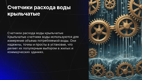 Счетчики расхода воды крыльчатые