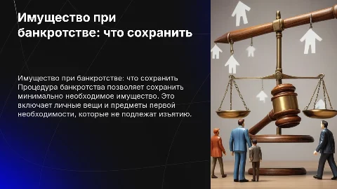 какое имущество можно сохранить в процедуре банкроства