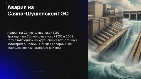 авария на Саяно-Шушенской ГЭС