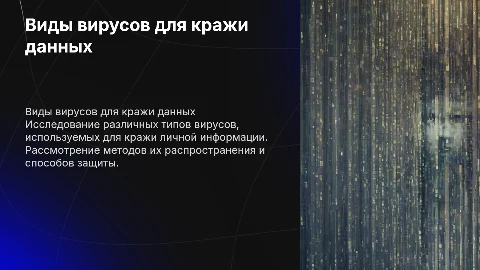 Виды вирусов для кражи личных данных