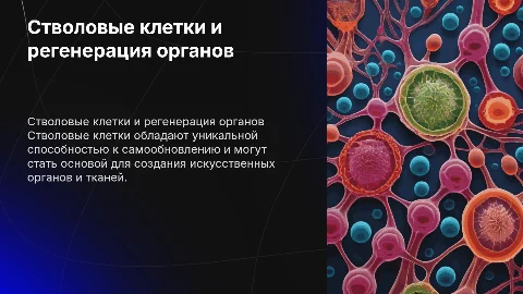 Стволовые клетки и выращивание органов и тканей