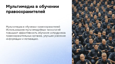 Мультимедийные технологии в обучении правоохранительных органов