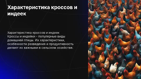 Характеристика кроссов и индеек