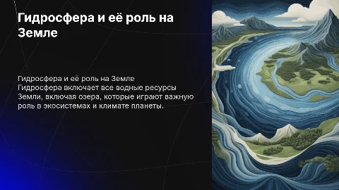 Гидросфера, водная оболочка Земли. Озера