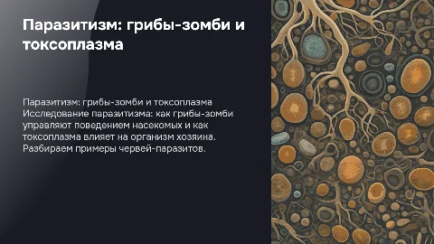 Паразитизм: примеры грибов-зомби и токсоплазмы