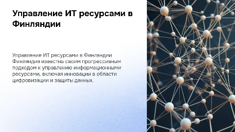 Управление информационными ресурсами в Финляндии
