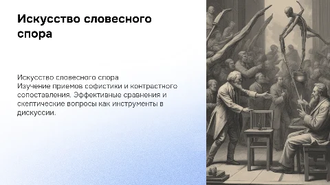 Словесное противоборство и софистика: искусство спора
