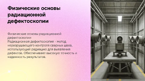 физические основы радиационный дефектоскопии сварочных работ