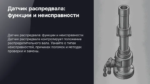 Презентация на тему датчик распредвала: виды и неисправности