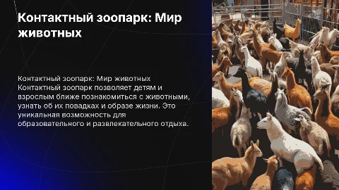 Контактный зоопарк