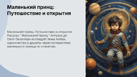 презентация по рассказу маленький принц