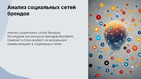Анализ социальных сетей: Вкусвилл, Самокат и Озон