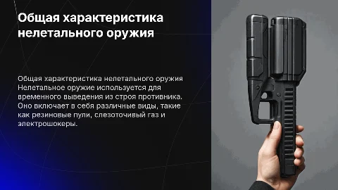 Общая характеристика оружия нелетального действия и его виды