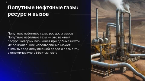 Попутные нефтяные газы