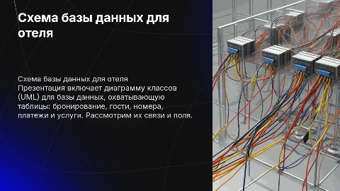Схема базы данных для отеля: диаграмма классов UML