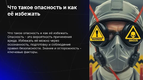 «Что такое опасность и как её избежать»