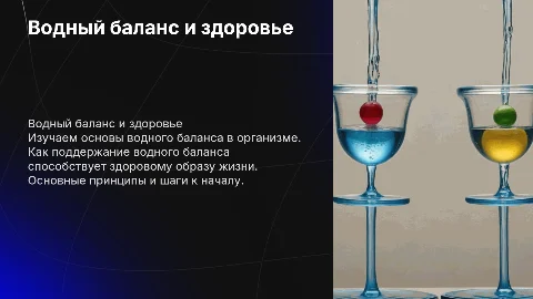 Водный баланс: ключ к здоровому образу жизни
