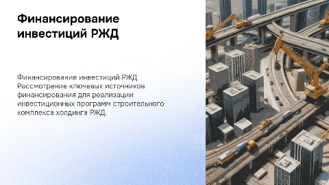 Источники финансирования инвестиционной программы РЖД
