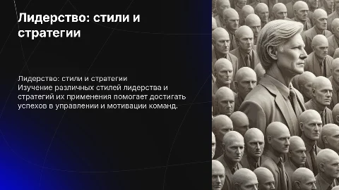 Лидерство: стили и стратегии