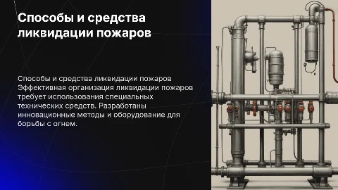 Организация ликвидации пожаров и средства пожаротушения