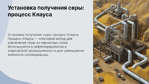 Установка получения серы (процесс Клауса)