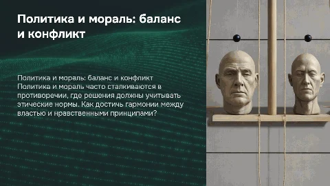 красочная презентация на тему: политика и мораль