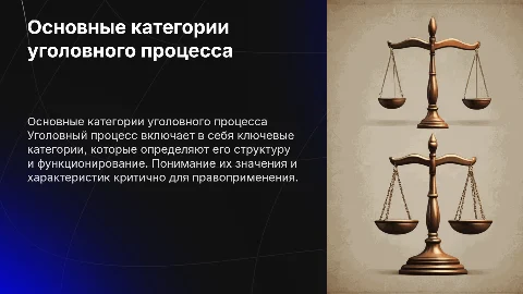 Основные категории уголовного процесса: понятие и виды