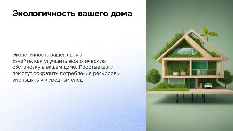 «Способы улучшения экологической обстановки в вашем доме»