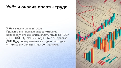 Учёт и анализ оплаты труда в ГКДОУ «ДЕТСКИЙ САД №116»