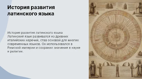 История развития латинского языка