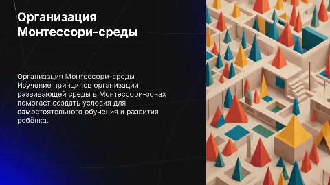 Методические основы организации Монтессори-зон для детей