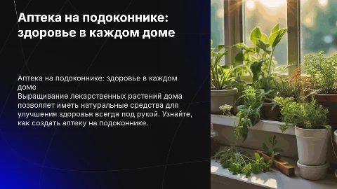 Аптека на подоконнике