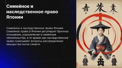 Семейное право и наследственное право в Японии