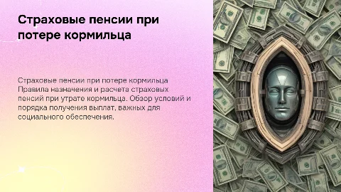 Правила назначения и исчисления страховых пенсий по потере кормильца