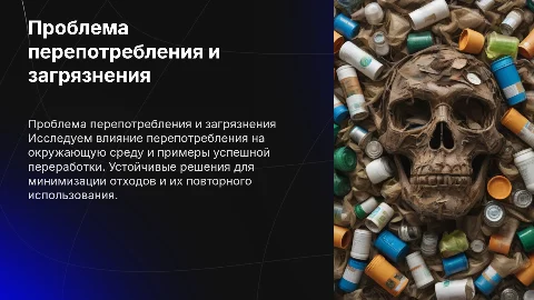 Разработка презентации о перепотреблении и загрязнении