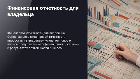 Представление финансовой отчетности для собственника компании