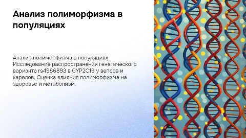 Анализ распространения полиморфного варианта RS4986893 CYP2C19
