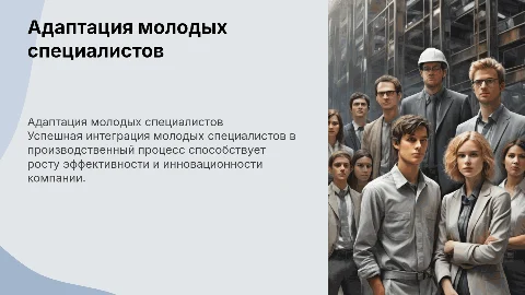 адаптация молодых специалистов на производстве