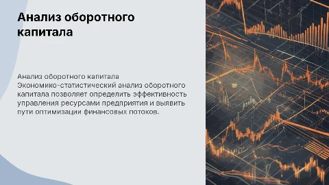 экономико-статистический анализ оборотного капитала