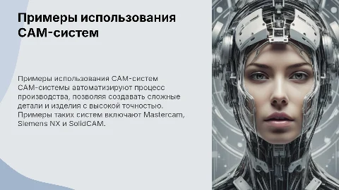 Примеры CAM-систем