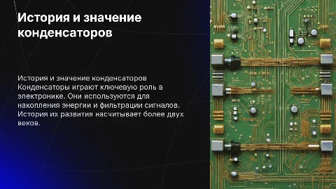 исследовать историю и значение конденсаторов