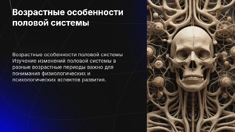 возрастные особенности половой системы