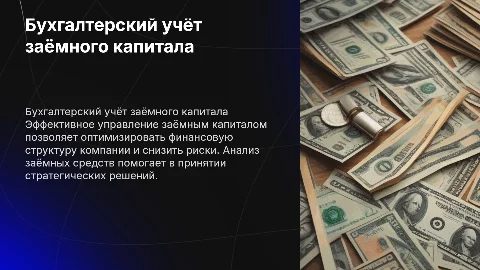 БУХГАЛТЕРСКИЙ УЧЕТ И АНАЛИЗ ЗАЁМНОГО КАПИТАЛА ОРГАНИЗАЦИИ