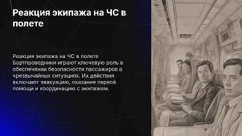 Действия бортпроводников в чрезвычайной ситуации на борту