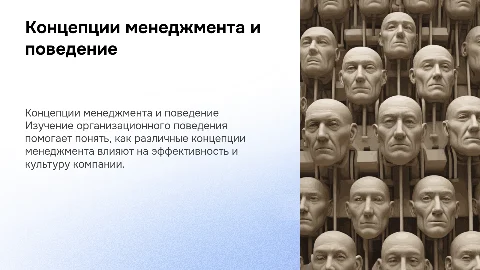 Концепции менеджмента и организационное поведение