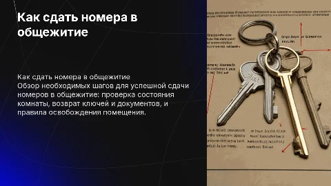 сдать номера в общежитие