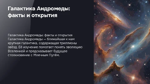Галактика Андромеды и интересные факты связанные с ней